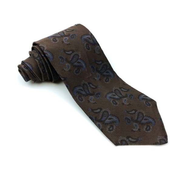 Vintage Valentino Pietro Brown Handmade Silk Tie - Picture 5 of 5